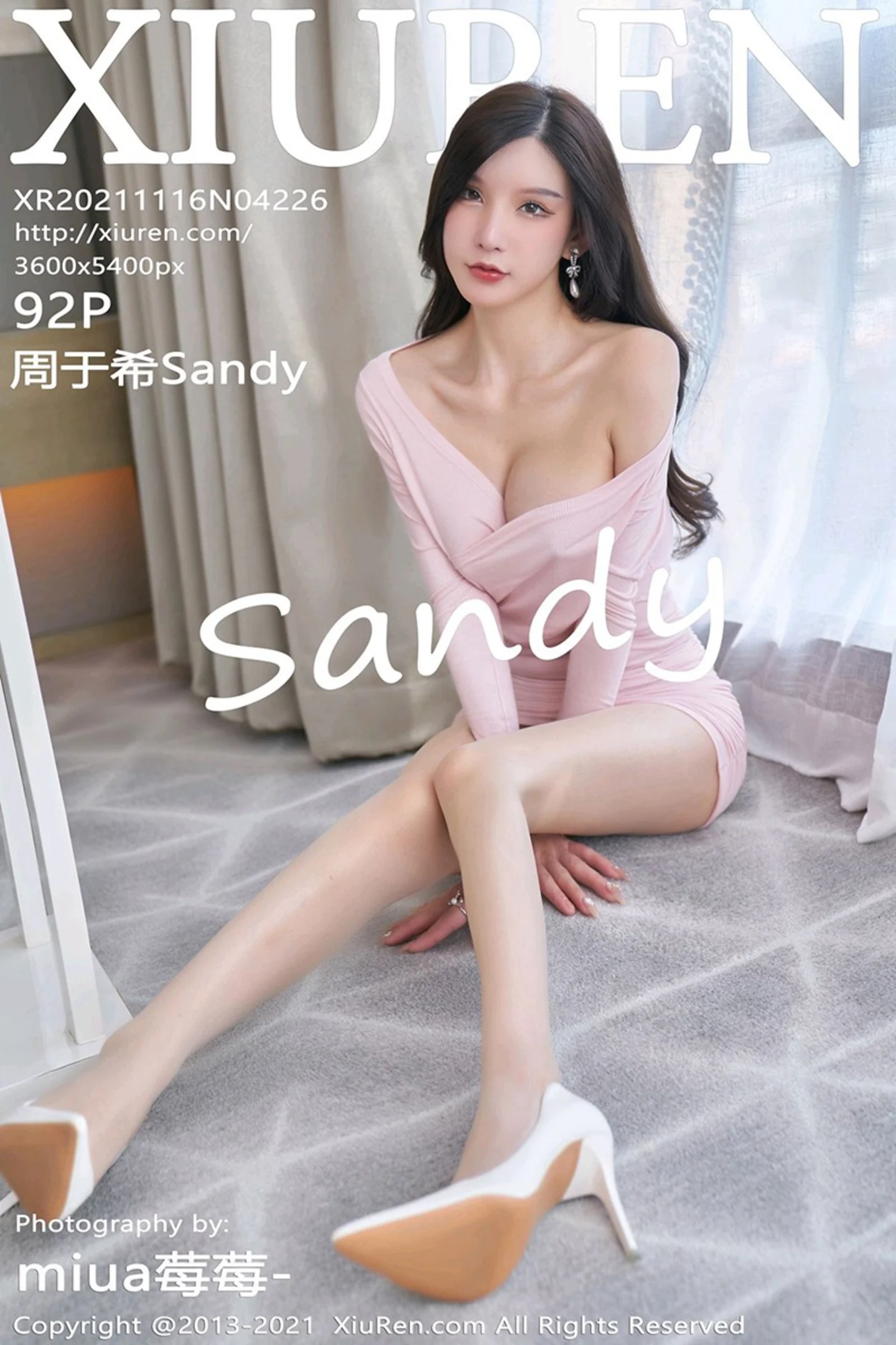 [XiuRen秀人网]No.4226_女神周于希Sandy私房粉色连身裙配超薄肉丝露蕾丝内裤诱惑写真92P-秀人网 - XiuRen.Space